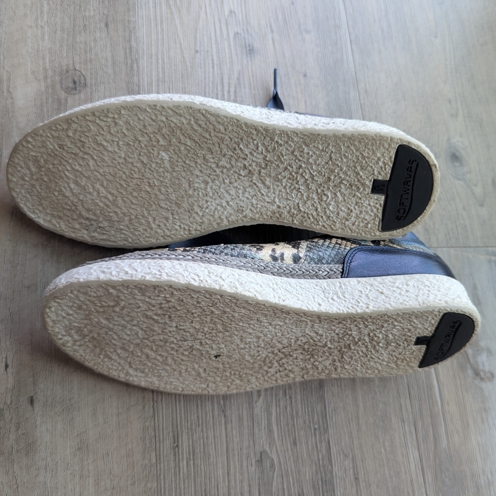 Softwaves Python Print Leather Sneakers 39.5 8.5 9 - image 8